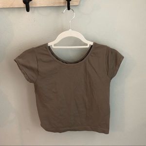 Brown Tight Crop Top